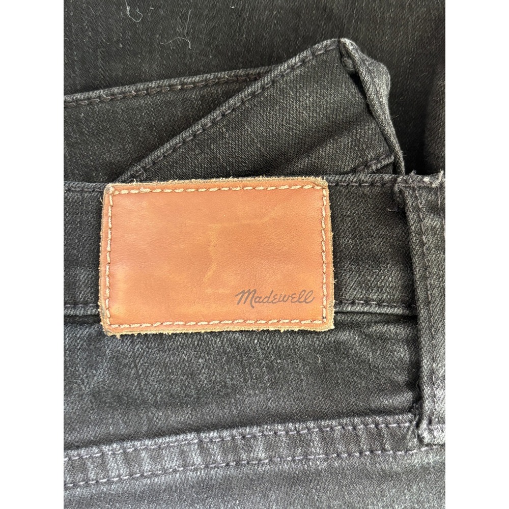 Madewell High Rise Skinny Jeans Faded Black Denim Size 31 Inseam 25